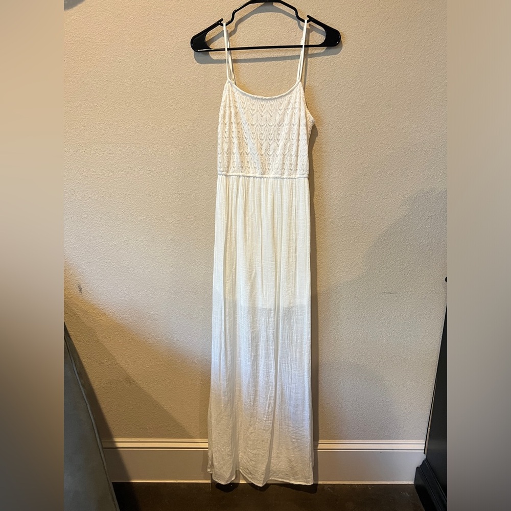 Gauzy off white maxi dress